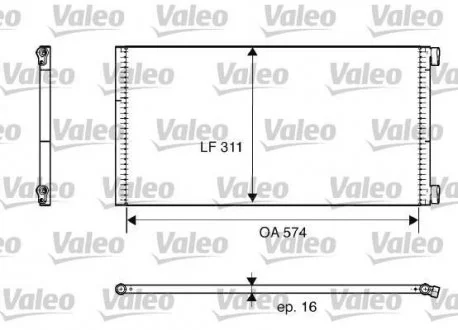 Конденсатор, кондиціонер Valeo 817684 (фото 1)