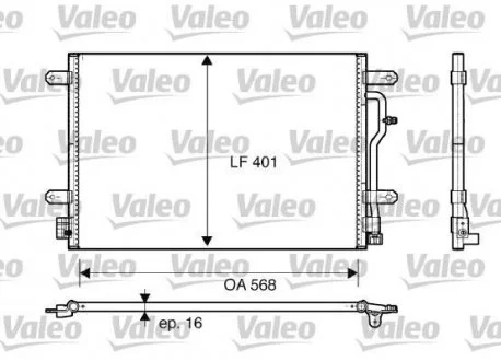 Радиатор кондиционера Valeo 817741