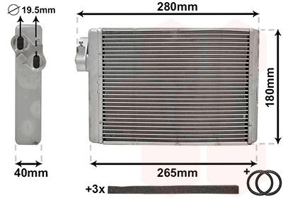 Радиатор отопителя AUDI A4/ S4 (07-) 1.8 TFSI Van Wezel 03006408