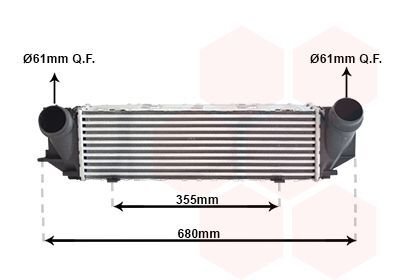 Радиатор интеркулера Van Wezel 06014705 (фото 1)
