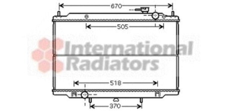 Радіатор охолодження двигуна NISSAN PICKUP D22-NP300 98+ Van Wezel 13002266