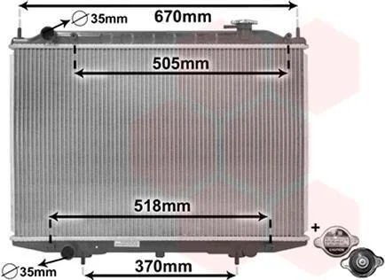 Фото 1 - радіатор охолодження NISSAN PICKUP D22-NP300 98+ Van Wezel 13002302 Радіатор охолодження NISSAN PICKUP D22-NP300 98+ Van Wezel 13002302 (фото 1)