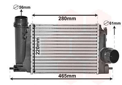 Фото інтеркулер NISSAN QASHQAI / RENAULT MEGANE Van Wezel 13014703 Інтеркулер NISSAN QASHQAI / RENAULT MEGANE Van Wezel 13014703