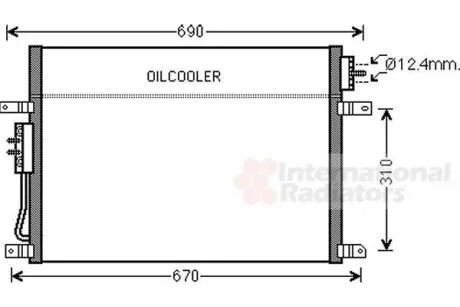 Фото конденсор кондиціонера JEEP Grand Cherokee Van Wezel 21005050 Конденсор кондиціонера JEEP Grand Cherokee Van Wezel 21005050