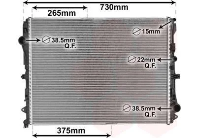 Радіатор охолодження MB E-class (W213/S213)/S-class (W222)/Vito (W447) 16- Van Wezel 30002667 (фото 1)