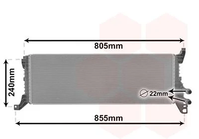 Радіатор охолодження VW Multivan/T6 2.0 TDI 15- Van Wezel 58012723