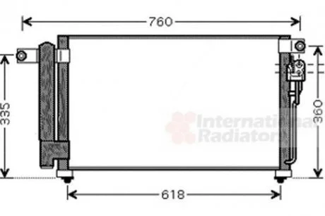 Конденсер кондіционера KIA RIO Van Wezel 83005081