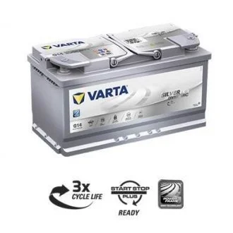 Аккумулятор 95Ah-12v Silver Dynamic AGM (G14) (353х175х190),R,EN850 VARTA 595 901 085