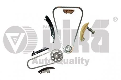 Комплект цепи ГРМ с планками и звездочками VW Golf (99-05),Passat (05-10,11-14), VIKA 11091800401