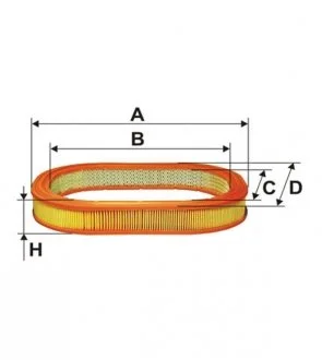 Фильтр воздушный FORD SCORPIO /AE208 (WIX-Filtron) WIX FILTERS WA6001