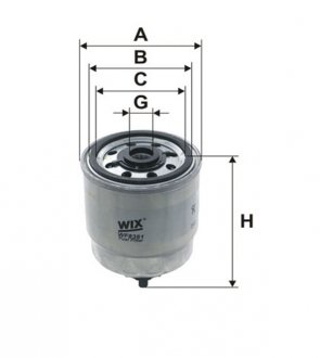Фильтр топливный Hyundai Accent II, Getz, Matrix (Wix-Filtron) WIX FILTERS WF8361