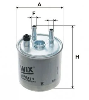Фільтр палива RENAULT KANGOO, LAGUNA III, TWINGO II 1.5/2.0/3.0dCi 07- /під датчик/ WIX FILTERS WF8410