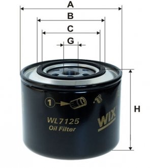 Фільтр масляний двигуна RENAULT, VW /OP569 (WIX-Filtron) WIX FILTERS WL7125