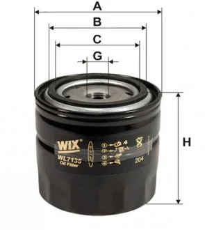 Фільтр масляний SCANIA (TRUCK) /OP576 (WIX-Filtron UA) WIX FILTERS WL7135