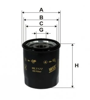 Фільтр масляний двигуна TOYOTA, SUZUKI, SUBARU /OP621 (WIX-Filtron) WIX FILTERS WL7177