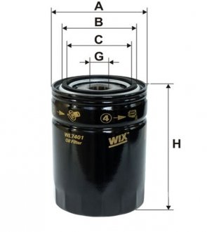 Фільтр масляний двигуна /OP592/5 (UA) WIX FILTERS WL7401 (фото 1)