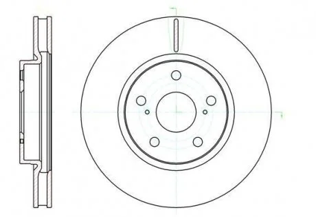 Диск тормозной Lexus IS 05> 12> / перед (D61076.10) WOKING D6107610