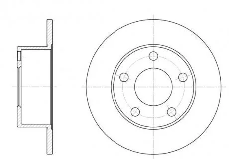 Диск тормозной задний, 245mm, AUDI A6, VW Passat B5, Superb 96-05 WOKING D6123.00