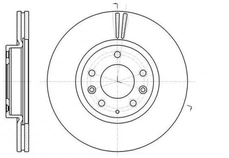 Тормозной диск перед. Mazda 6/Atenza/6 (07-21) WOKING D61235.10