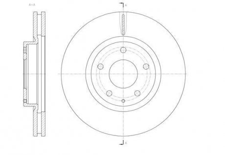 Гальмівний диск пер.Mazda 6 /CX-5 2.0-2.5 12-17 (297x28) WOKING D61520.10 (фото 1)