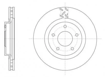 Диск тормозной передний (кратно 2) (Remsa) Mitsubishi ASX I Outlander II I WOKING D6155310