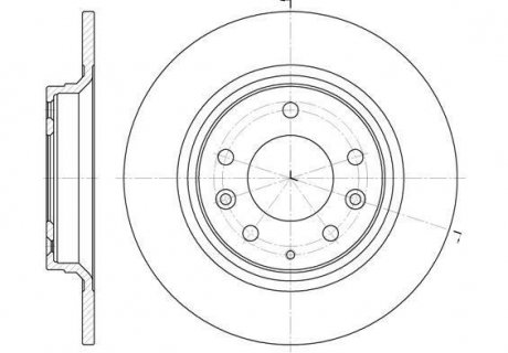 Тормозной диск задний Mazda 6 02- (280x10) WOKING D6881.00 (фото 1)