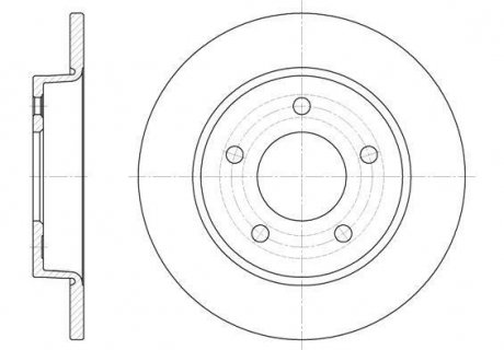 Тормозной диск задний. Mazda 3/3/Axela (06-21) WOKING D6906.00 (фото 1)