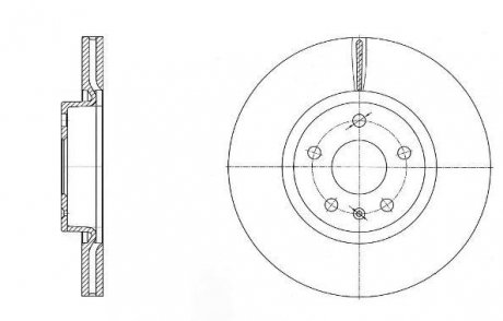 Диск гальмівний передн, VAG, 1.4-3.2, AXW/BLR, 03- WOKING D6972.10 (фото 1)