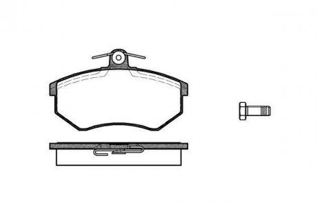 Комплект тормозных колодок, дисковый тормоз WOKING P0343.00 (фото 1)