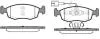 Колодки тормозные дисковые передние Fiat 500 0.9 07-,Fiat 500 c 0.9 09-,Fiat Gra P072352