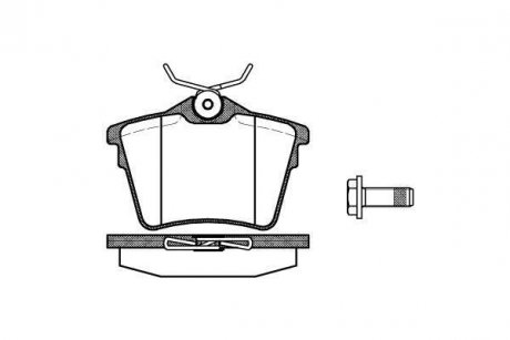 Комплект тормозных колодок, дисковый тормоз WOKING P10033.00 (фото 1)