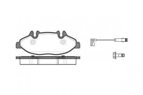 Колодки тормозные дисковые передние, MB Vito, 03- WOKING P10093.02 (фото 1)