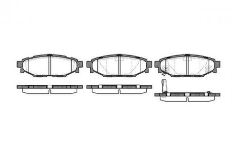 Колодки гальмівні дискові задні Subaru Forester (sh) 2.0 08-,Subaru Forester (WOKING P1036301 (фото 1)
