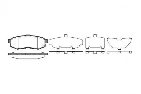 Колодки гальмівні дискові задні MAZDA MPV II (LW) 2.0 DI (02-06) WOKING P1060300 (фото 1)