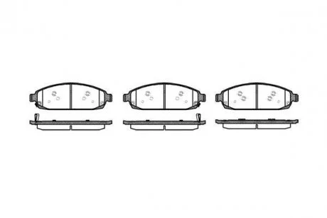 Колодки тормозные дисковые Jeep Grand Cherokee 05>10 / перед (P10733.02) WOKING P1073302