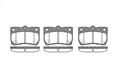 Колодки тормозные дисковые задние Lexus Gs (grs19_, uzs19_, urs19_) 3.0 05-11 (P WOKING P1081302 (фото 1)