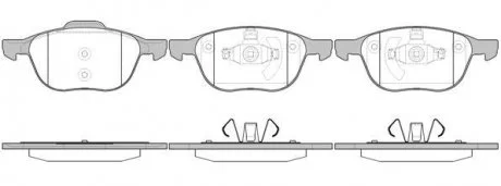 Колодки тормозные дисковые передние, FORD/MAZDA/VOLVO, 1.0-2.4, 03- WOKING P11823.00