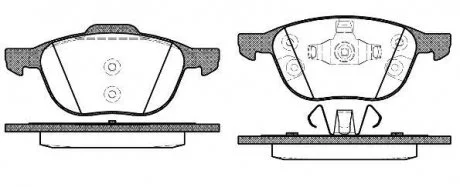 Колодки передние, 11- Ford Focus (Ate) WOKING P11823.30