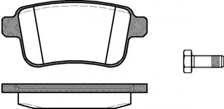 Колодки тормозные дисковые, задние, (тип TRW) 08- WOKING P12523.00