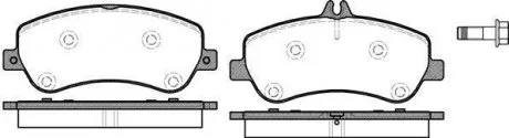 Колодки тормозные дисковые MB GLK 08>15 / перед (P12773.00) WOKING P1277300