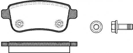 Комплект тормозных колодок, дисковый тормоз WOKING P12873.00 (фото 1)
