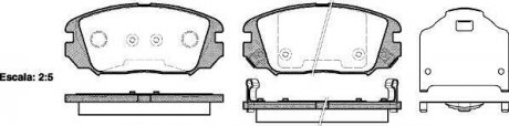 Колодки гальмові дискові передні Honda Civic viii 1.6 05-,Hyundai Grandeur 2. WOKING P1304302 (фото 1)