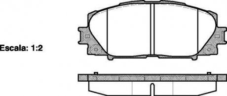 Колодки гальмові дискові передні Toyota Yaris 1.0 05-,Toyota Yaris 1.0 10- (P WOKING P1324300 (фото 1)