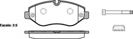 Колодки гальмівні передні дискові, MB Sprinter, DB318 (тип BREMBO) WOKING P13453.00 (фото 1)