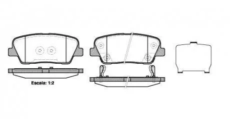 Комплект тормозных колодок, дисковый тормоз WOKING P13743.02