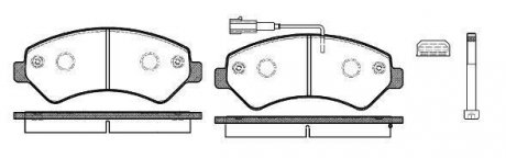 Комплект тормозных колодок, дисковый тормоз WOKING P13753.12