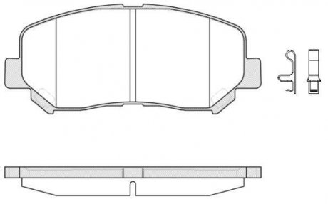 Колодки гальмові дискові передні Mazda Cx-5 2.0 11-,Mazda Cx-5 2.2 11- (P1413 WOKING P1413302