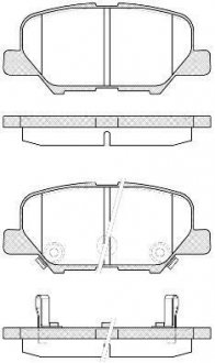 Колодки тормозные дисковые задние Citroen C4 aircross 1.6 10-,Citroen C4 aircros WOKING P1436302