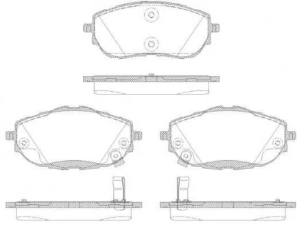 Комплект гальмівних колодок, дискове гальмо WOKING P14613.02