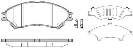 Колодки гальмові дискові передні Suzuki Sx4 s-cross 1.6 13- (P14893.02) WOKIN WOKING P1489302